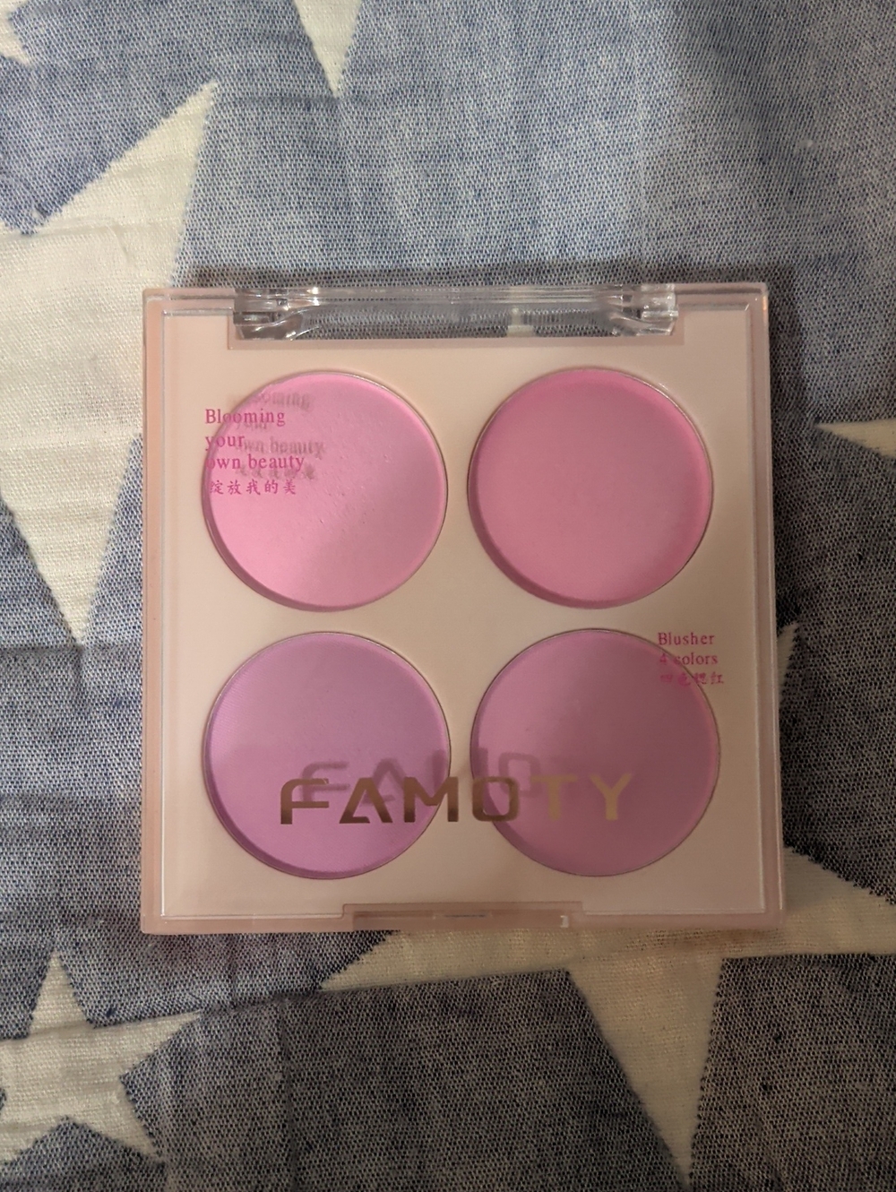 Quad Pink Blush Palette – Four Soft Pink/Lavender Shades Transistor Blush Looks
